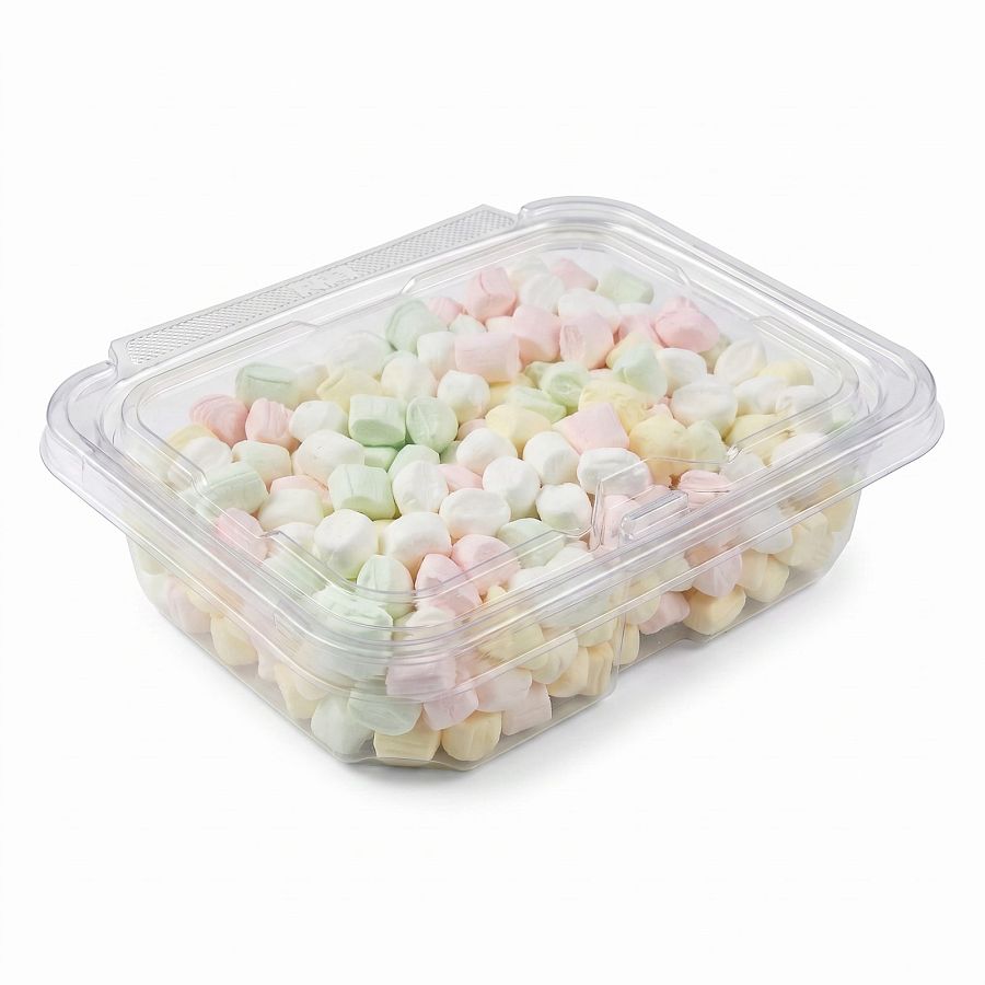 Nostalgic Meltaway Mint Candies, Soft Pastel Mint 8 oz Tub - Specialty Snack by TRIBECA CURATIONS