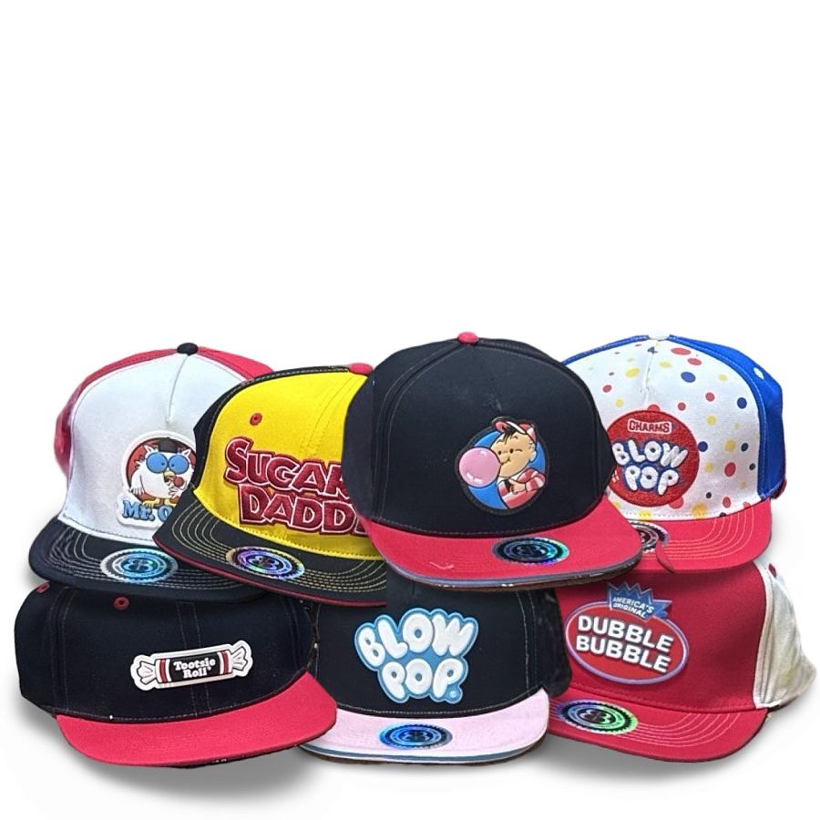 Nostalgic Snack and Candy Themed Sport Hats, Officially Licensed, One Size Adjustable - Specialty Snack by Tribeca Curations