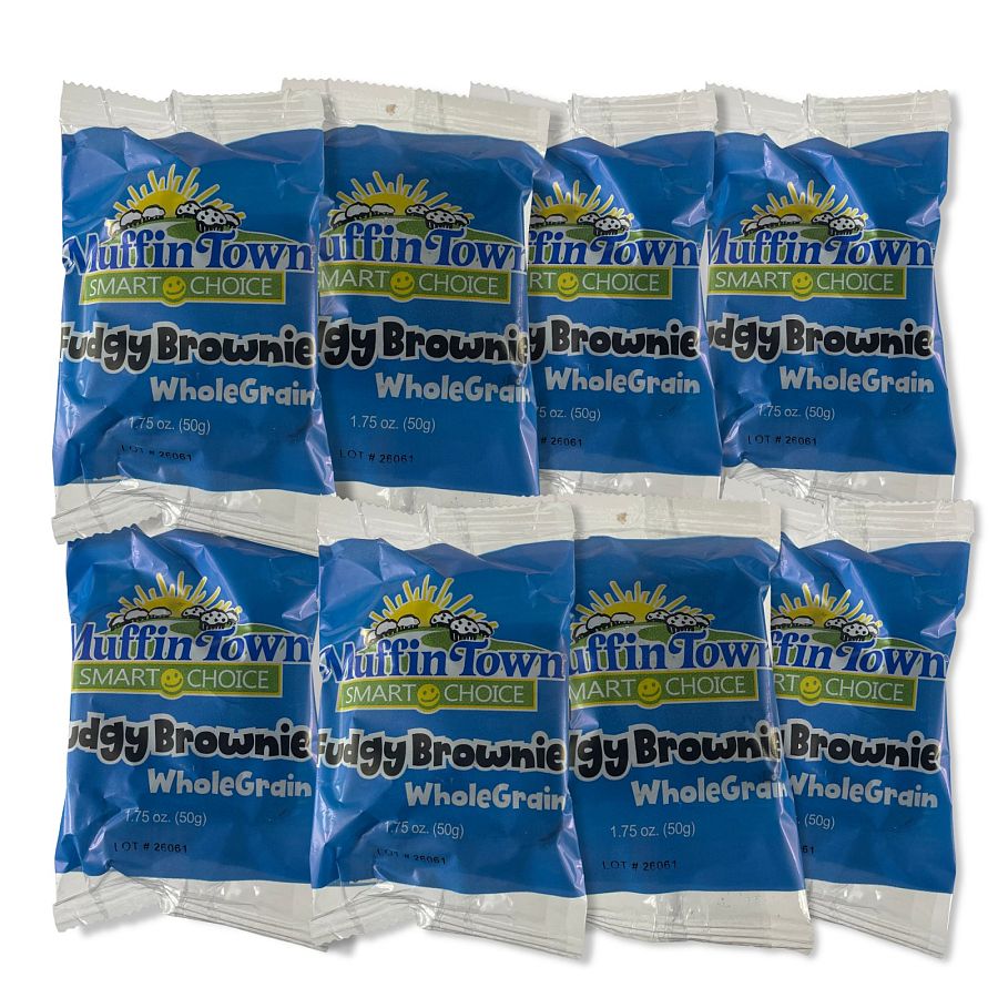 Nostalgic Whole Grain School Mini Loaf Cakes – 8 Pack | Muffintown- Fudge Brownie - Specialty Snack by Muffintown