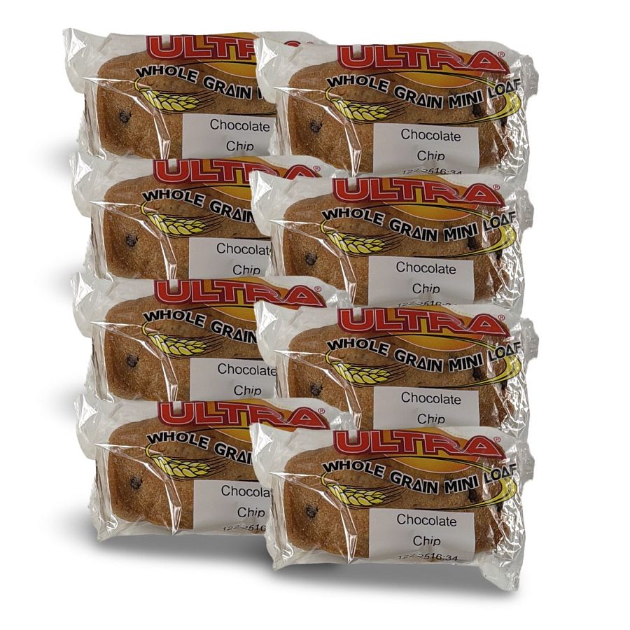 Nostalgic Whole Grain School Mini Loaf Cakes – 8 Pack | Ultra Chocolate Chip Loaf Cakes - Specialty Snack by Tribeca Curations