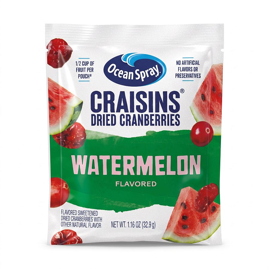 Ocean Spray Craisins Individual To-Go Packs, 20 Ct - Watermelon - Specialty Snack by Ocean Spray