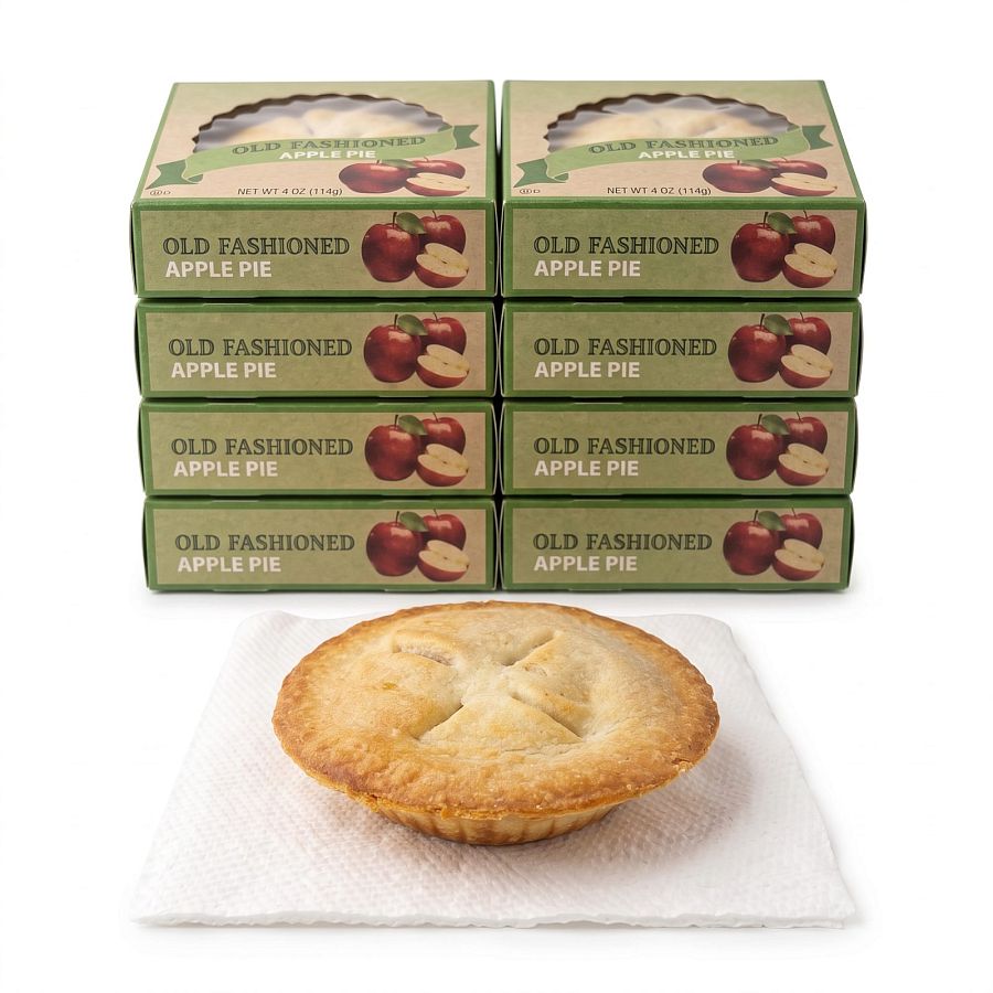 Old Fashioned 4" Mini Snack Pies, 8 Pack | Apple - Specialty Snack by Rise Baking Company