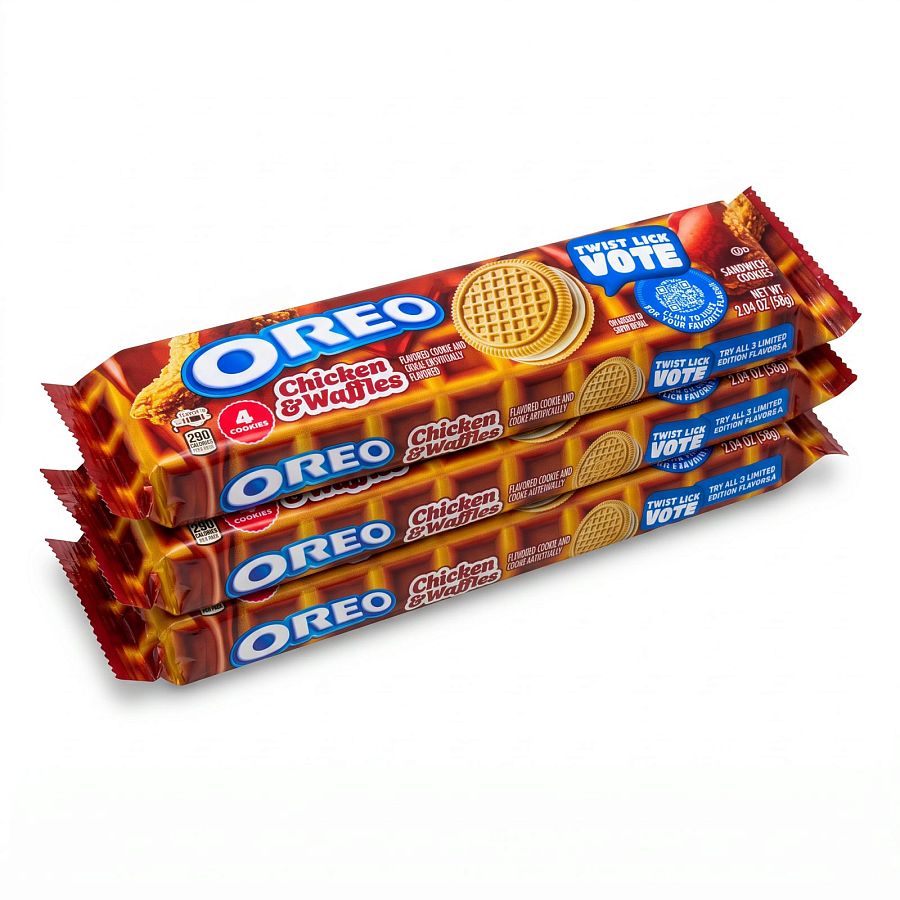 OREO Limited Edition Cookies | 3 Pack | Chicken & Waffles - Specialty Snack by Oreo