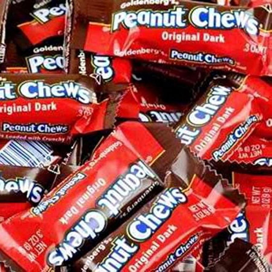 Original Dark Chocolate Goldenberg's Peanut Chews, 2 Lbs - Specialty Snack by Goldenbergs