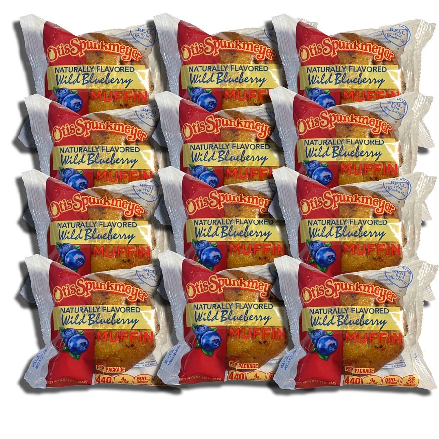 Otis Spunkmeyer Individually Wrapped Wild Blueberry Muffins| 4 Oz, 12 Pack - Specialty Snack by Otis Spunkmeyer