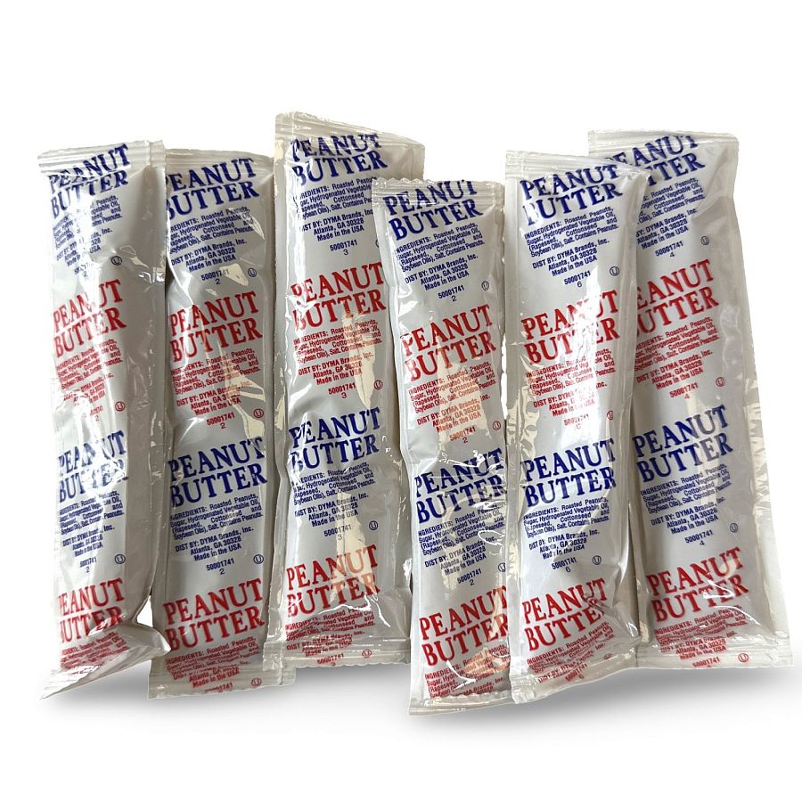 Peanut Butter Topping Packets, .75 oz, Great for Snack Cakes and Big Backs, 6 Packets - Specialty Snack by Tribeca Curations