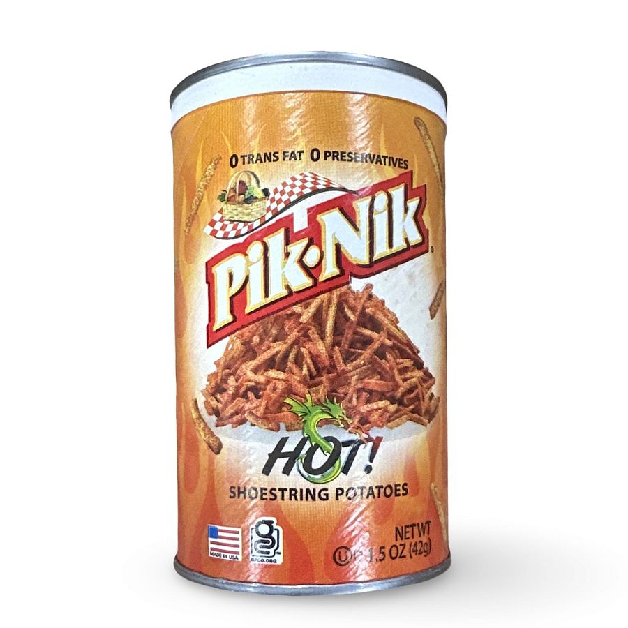 Pik Nik Nostalgic Shoestring Potato Sticks, Hot, 10 Total - Specialty Snack by Pik-Nik