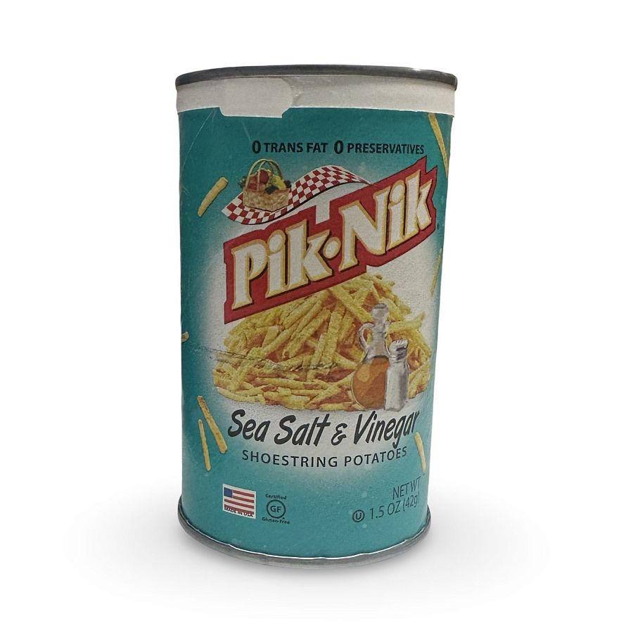 Pik Nik Nostalgic Shoestring Potato Sticks, Salt & Vinegar, 10 Total - Specialty Snack by Pik-Nik