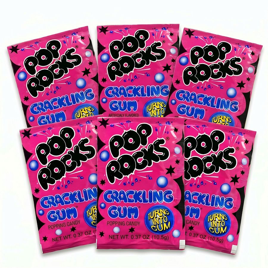 Pop Rocks Popping Candy, Gum & Dips 6 Pack | Crackling Gum - Specialty Snack by Pop Rocks