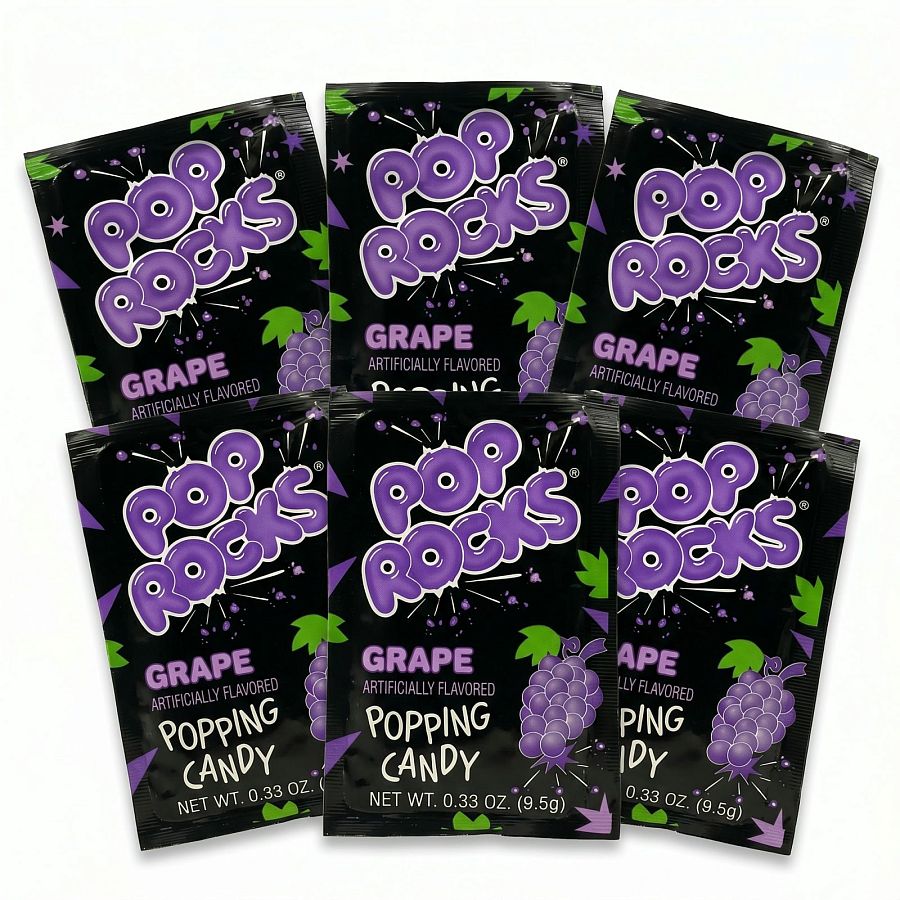 Pop Rocks Popping Candy, Gum & Dips 6 Pack | Grape - Specialty Snack by Pop Rocks