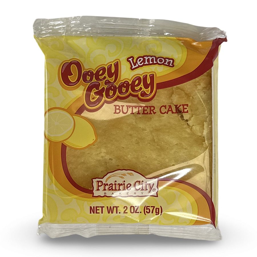 Prairie City Bakery Lemon Ooey Gooey Butter Cake, 1 Box, 10 Cakes - Specialty Snack by McKee Foods