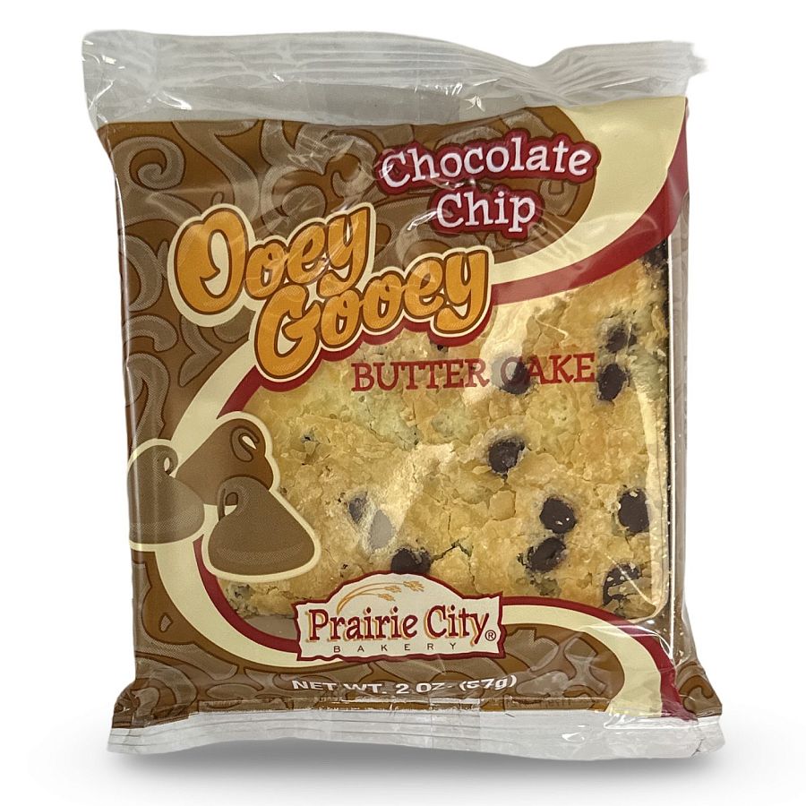 Prairie City Bakery Ooey Gooey Chocolate Chip Butter Cake, 2 Ounces - 10 per Pack - Specialty Snack by PRAIRIE CITY BAKERY
