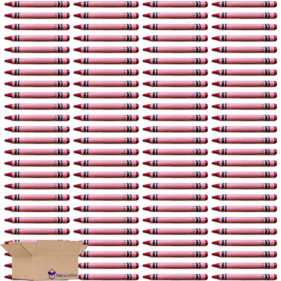 Red Crayon Bulk Value Pack |  d 100 Count - Specialty Snack by Tribeca Curations