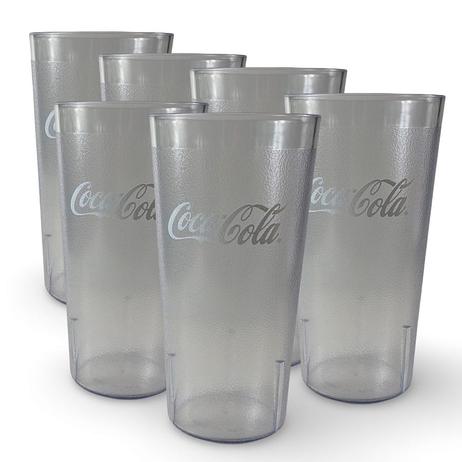 Retro Casual Restaurant Tumblers – 6 Pack | Cola, 32 Ounce - Specialty Snack by Cambro