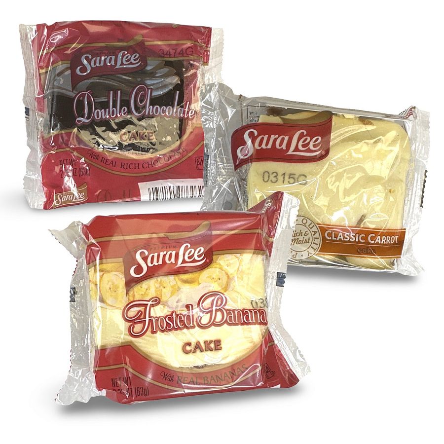 Sara Lee Banana, Carrot & Double Chocolate Cakes Variety Pack – Individually Wrapped Snack Cakes, 12 Total, 4 of Each - Specialty Snack by Sara Lee