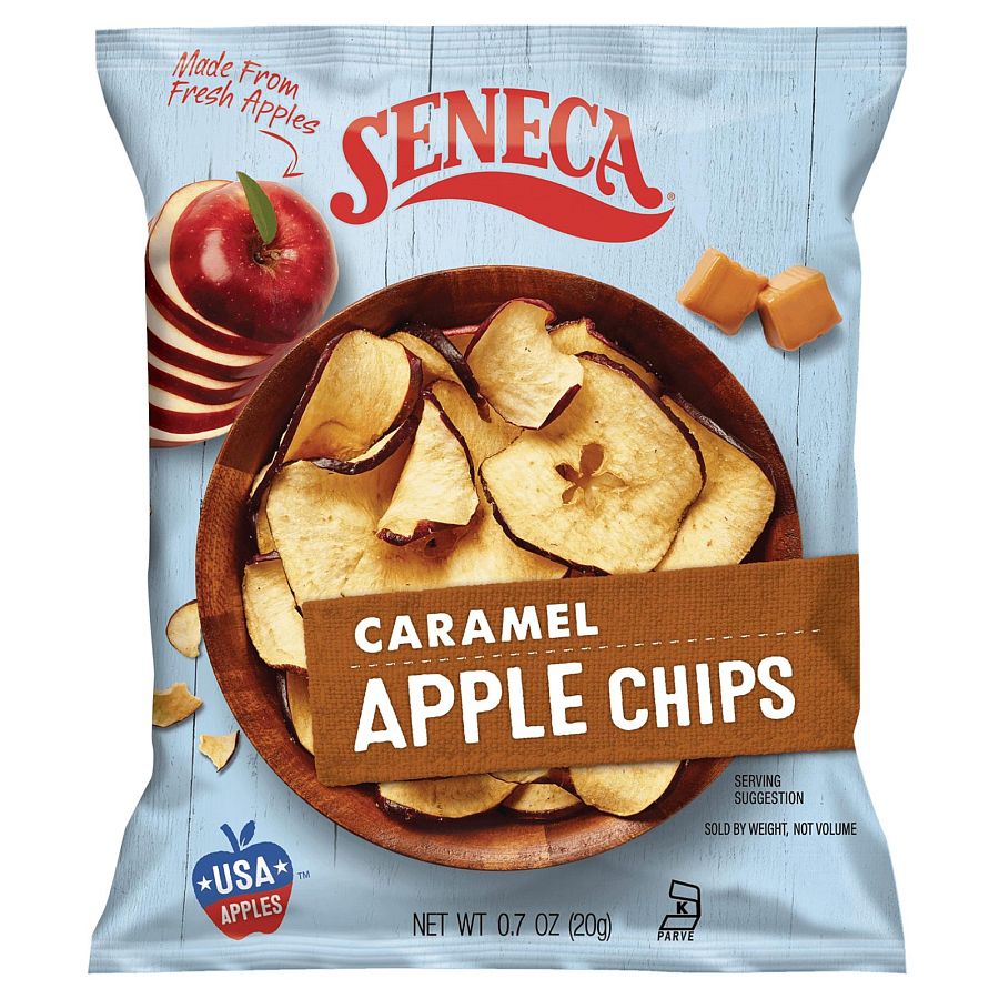 Seneca Caramel Apple Chips | Made from Fresh Apples | 100% Red Delicious Crisped Apples, 12 Bags - Specialty Snack by Seneca