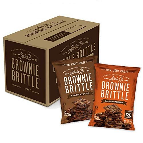 Sheila G's Brownie Brittle 1oz Variety - Salted Caramel / Chocolate Chip | 20 Ct - Specialty Snack by Sheila G's