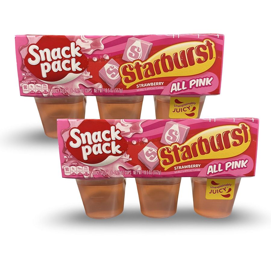 Snack Pack Special Edition Pudding Cups 12 Pack | Starburst All Pink - Specialty Snack by Snack Pack