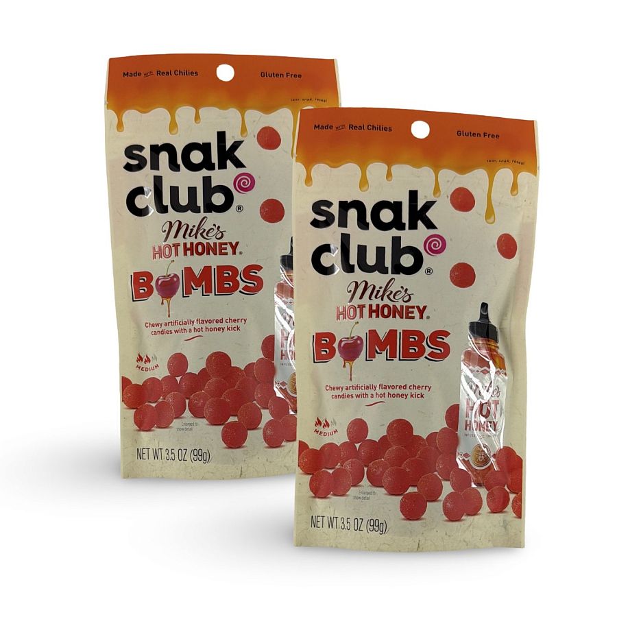 Snak Club Mike’s Hot Honey Flavored Candy – Cherry Bombs | 2 Pack - Specialty Snack by Snak Club