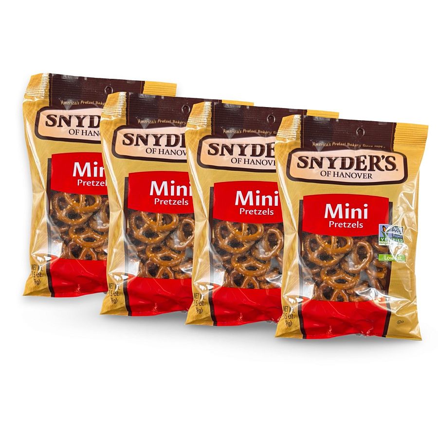 Snyder's of Hanover Pretzels – 3.5 oz Bags, 4 Pack | Mini Pretzels - Specialty Snack by Snyder's of Hanover