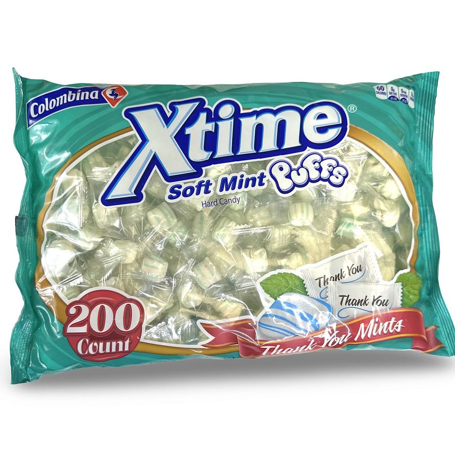 Soft Mint Puffs Candy, 200 Pieces, 31.74 oz Bag - Specialty Snack by Readi-Bake