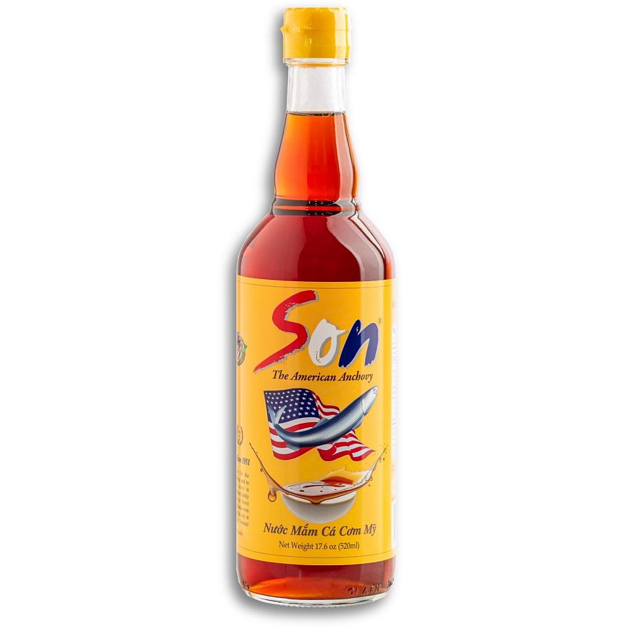 Son Premium Fish Sauce The American Anchovy 1 Year Aged, 17.6 Ounce Bottle - Specialty Snack by Son Fish Sauce