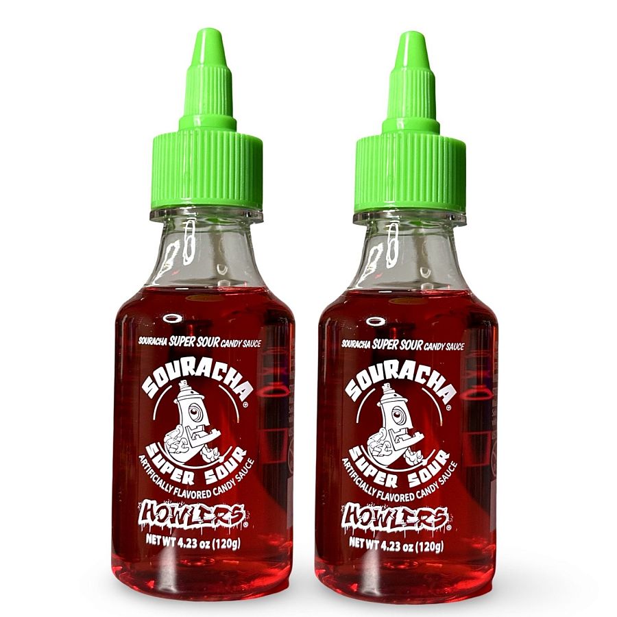 Souracha Sour Candy – 2 Bottles of Bold Sour Flavor for Candy Lovers - Specialty Snack by Tribeca Curations