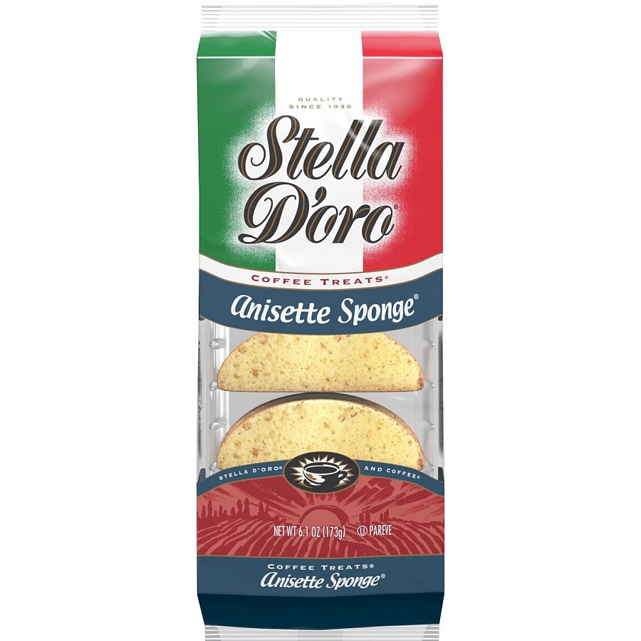 Stella D'Oro Anisette Sponge Coffee Treats Cookies, 6.1 Ounce - Specialty Snack by Stella D'oro