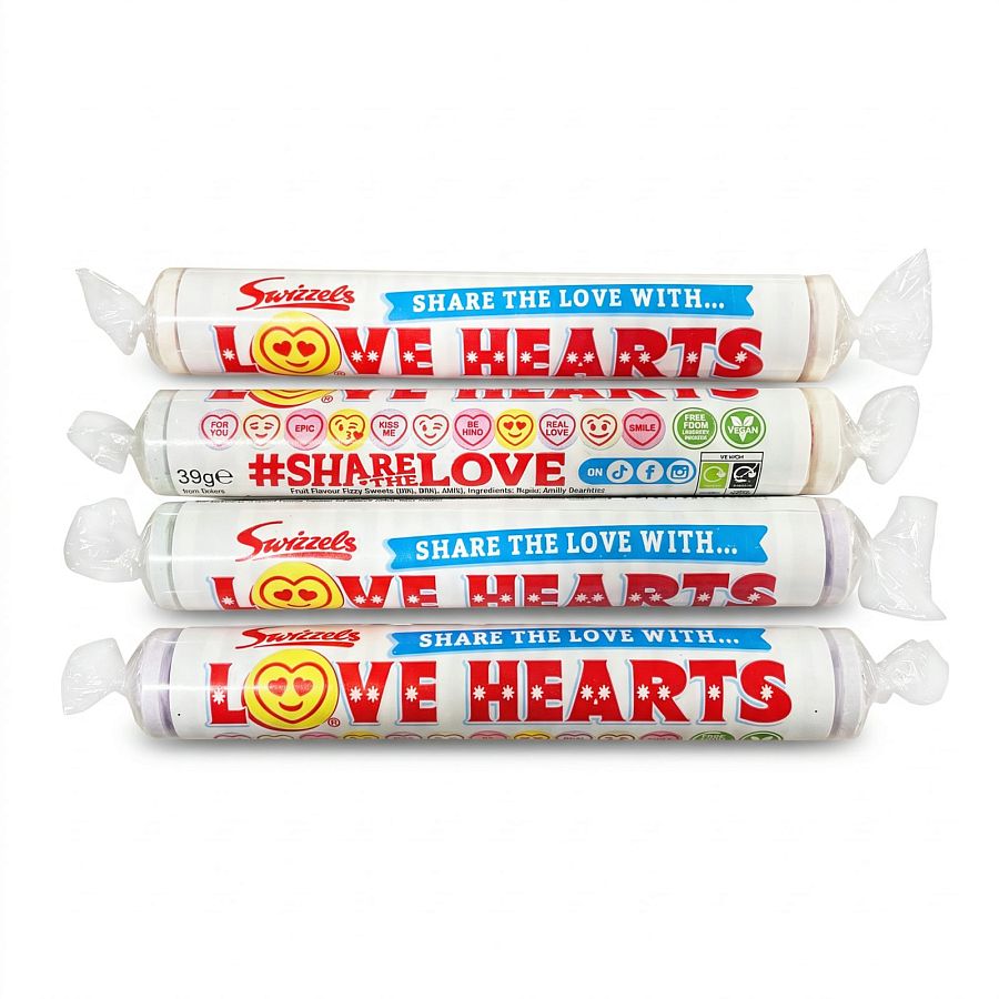 Swizzels UK Imported Candy | Love Hearts 39g (4 Pack) - Specialty Snack by Swizzles