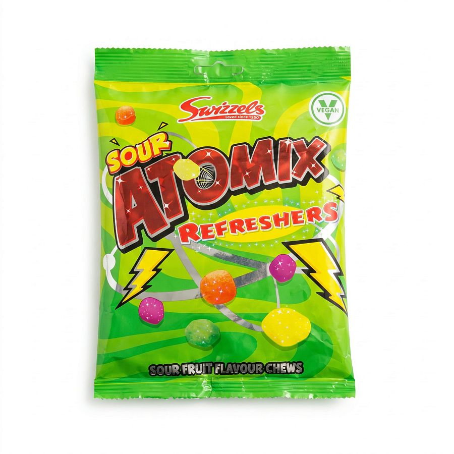 Swizzels UK Imported Candy | Sour Atomix Refreshers 110g Bag - Specialty Snack by Swizzles