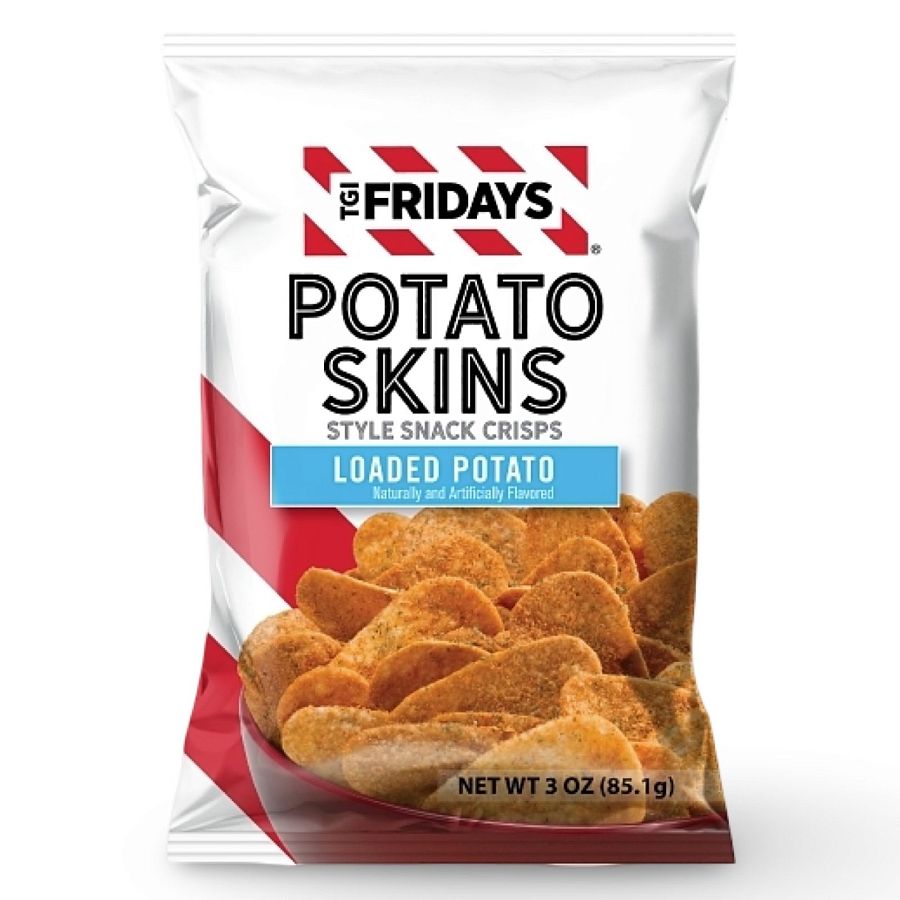 TGI Fridays Loaded Potato Skins Chips, 3 Oz (Pack of 6) - Specialty Snack by TGI Fridays