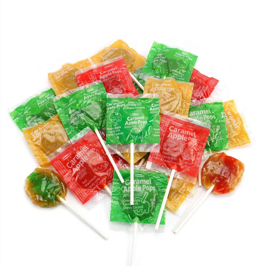 Tootsie Fall Candy Favorites | Caramel Apple Pops 1 lb Bag - Specialty Snack by Tosstie Roll
