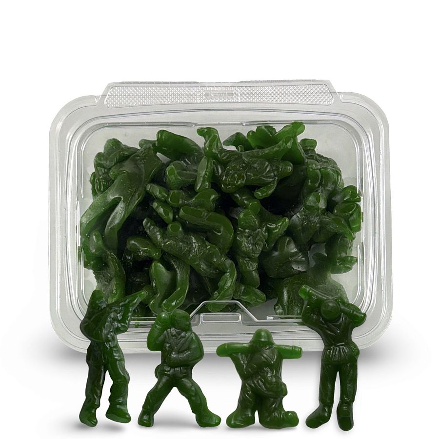 Toy Army Soldier Gummies 1 lb Tub, Classic Green (Apple) - Specialty Snack by TRIBECA CURATIONS