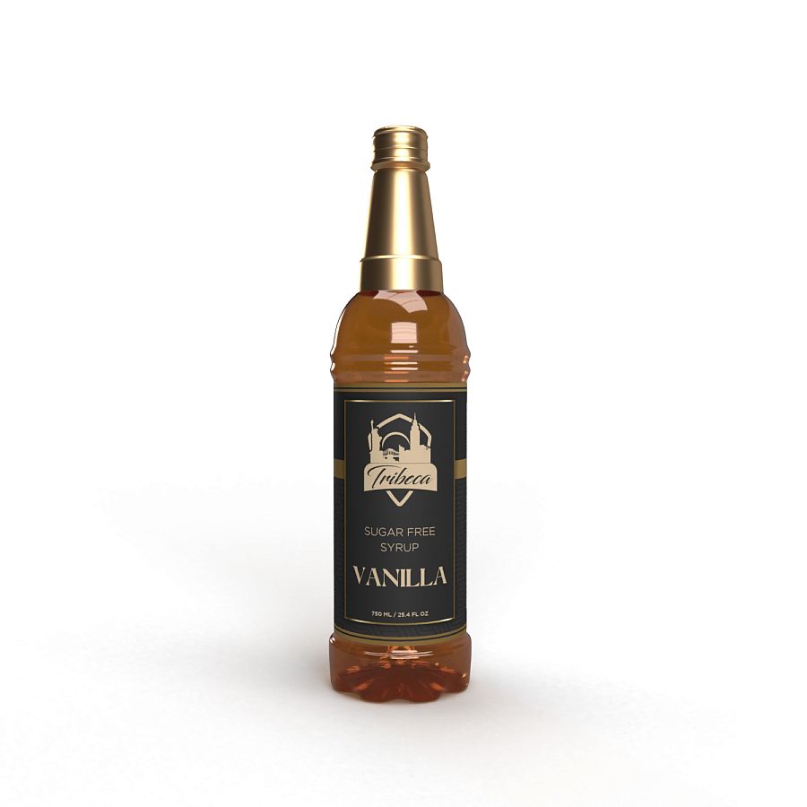 Tribeca Sugar Free Syrup, Made With Stevia | Vanilla 750 Ml (25.4 Fl Oz) - Specialty Snack by Tribeca Sugar Free Syrups