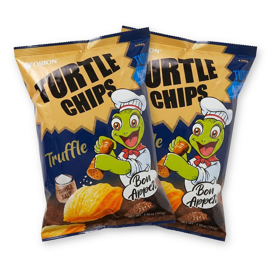Turtle Chips Korean 4-Layer Crispy Snack Chips, 2 Pack | Truffle - Specialty Snack by Turtle Chips