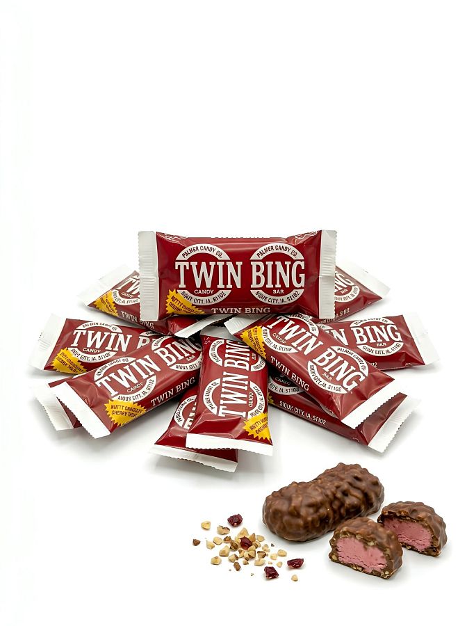 Twin Bing Chocolate Candy Bars – 12 Pack | Cherry - Specialty Snack by Twin Bing