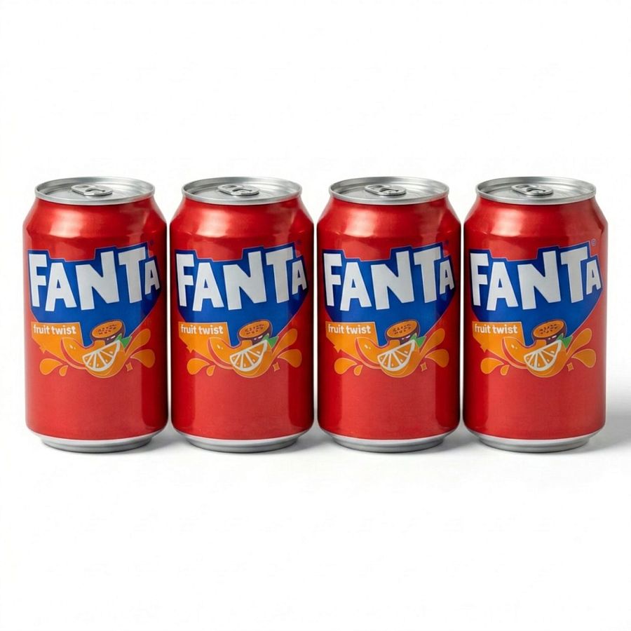U.K. Imported Limited Edition Flavored Sodas | 4 Cans Per Order | Fanta Fruit Twist - Specialty Snack by Fanta