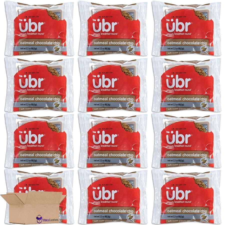 Ubr Oatmeal Chocolate Chip Granola Cookie Bars School Snacks | 2.2 Ounce | Pack of 12 - Specialty Snack by UBR