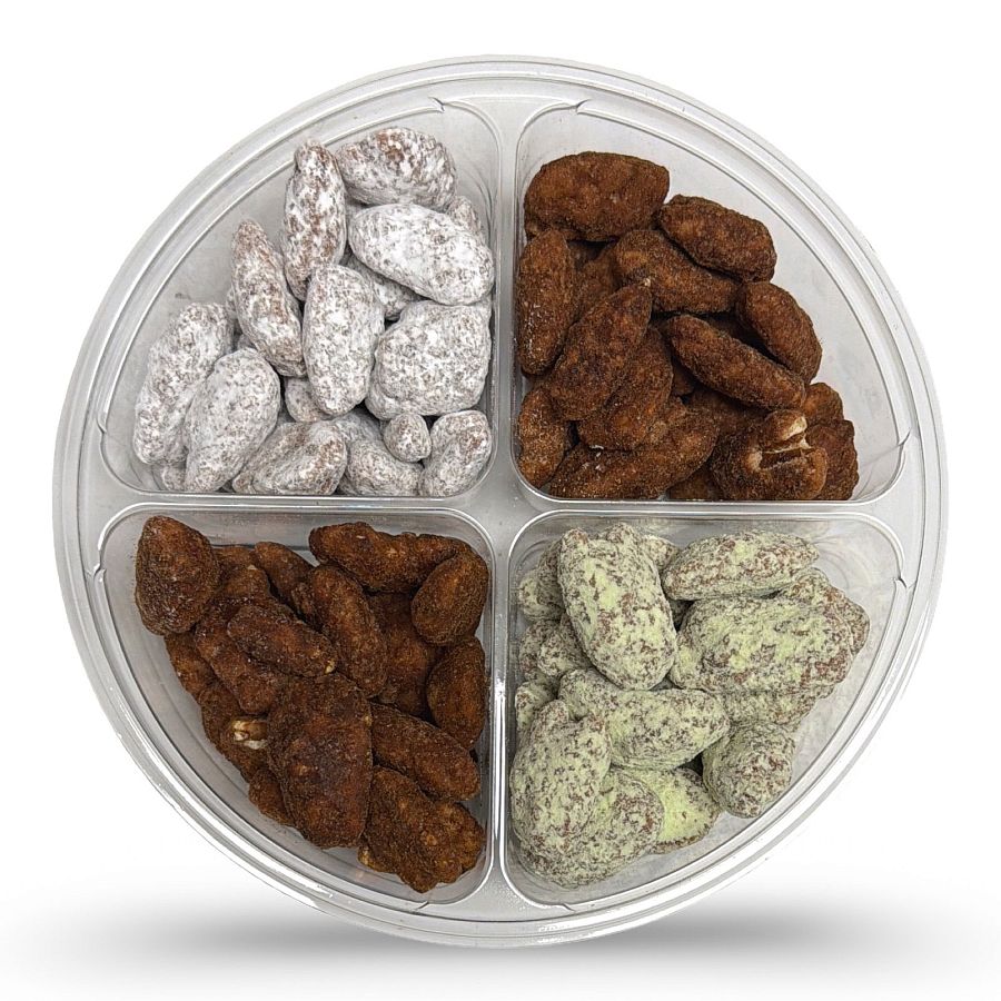 Ultimate Candy & Treats Variety Tray – 1 lb, Glazed Pecan Halves in Cinnamon, Angel Honey and Key Lime - Specialty Snack by Tribeca Curations
