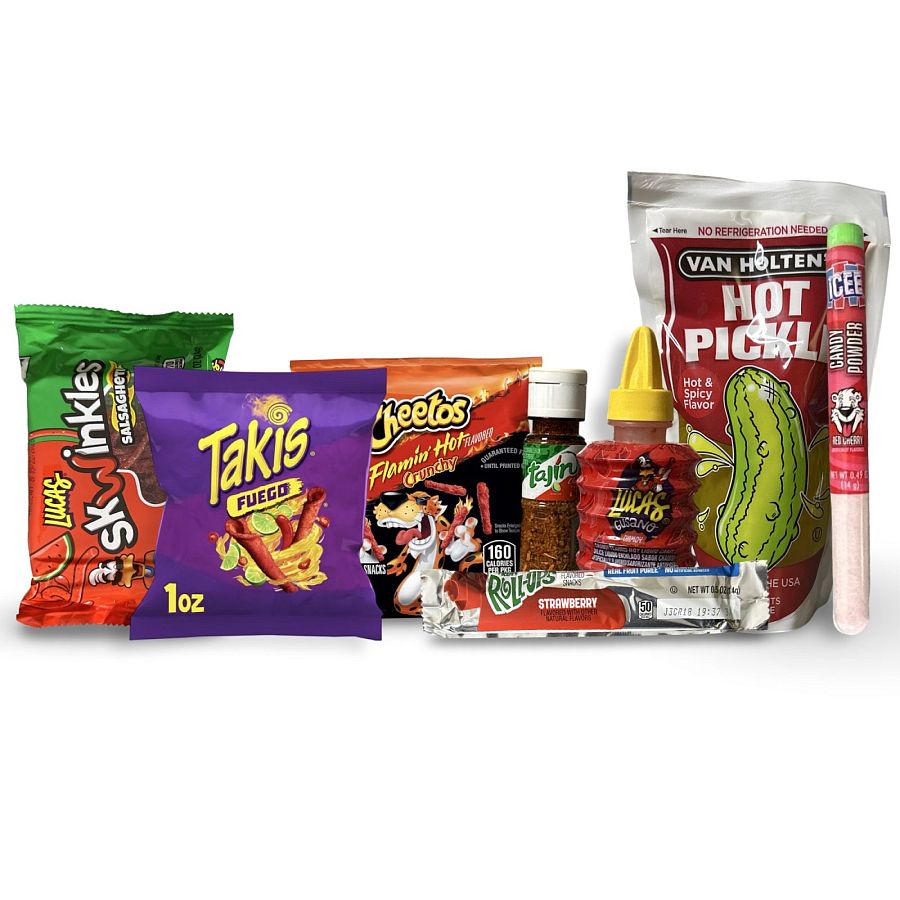 Ultimate Spicy Pickle Complete Chamoy Kit With Icee Powder, 8 Piece Kit - Specialty Snack by ICEE