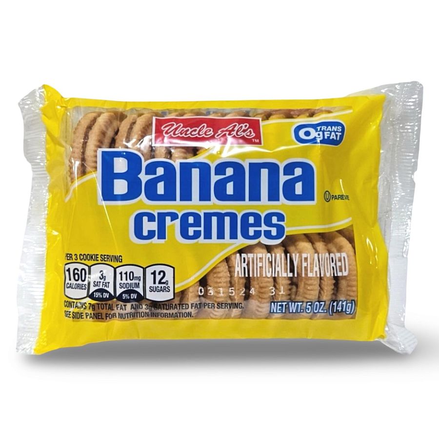 Uncle Al's Banana Creme Cookies, 5 Oz, 2 Packs - Specialty Snack by Uncle Al's