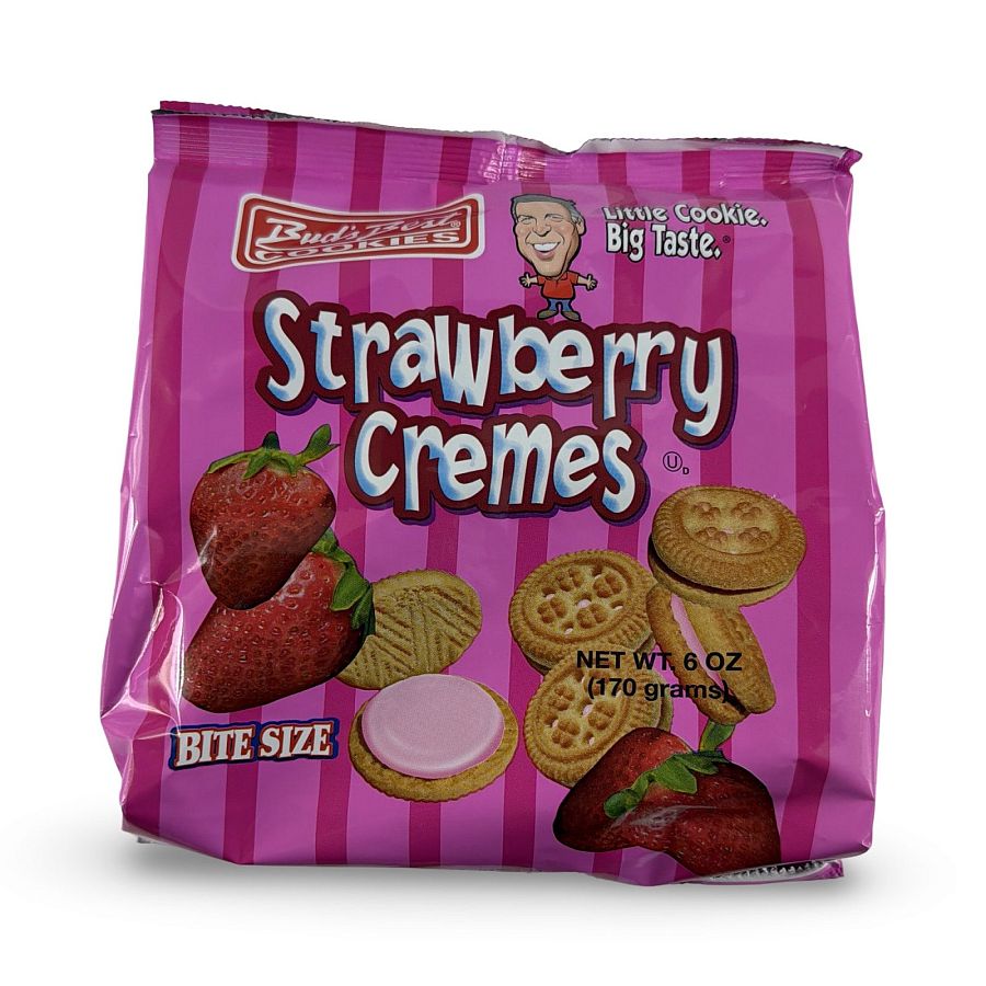 Uncle Al's & Bud's Best Cookies – Classic, Sandwich Creme & Stage Plank Varieties | 4 Packs, Flavor: Mini Strawberry Cremes - Specialty Snack by Bud's Best