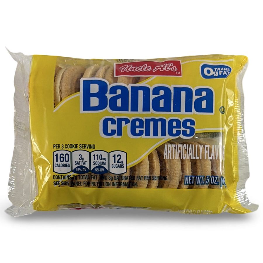 Uncle Al's & Bud's Best Cookies – Classic, Sandwich Creme & Stage Plank Varieties | 4 Packs, Flavor: Banana Sandwich Cremes - Specialty Snack by Bud's Best