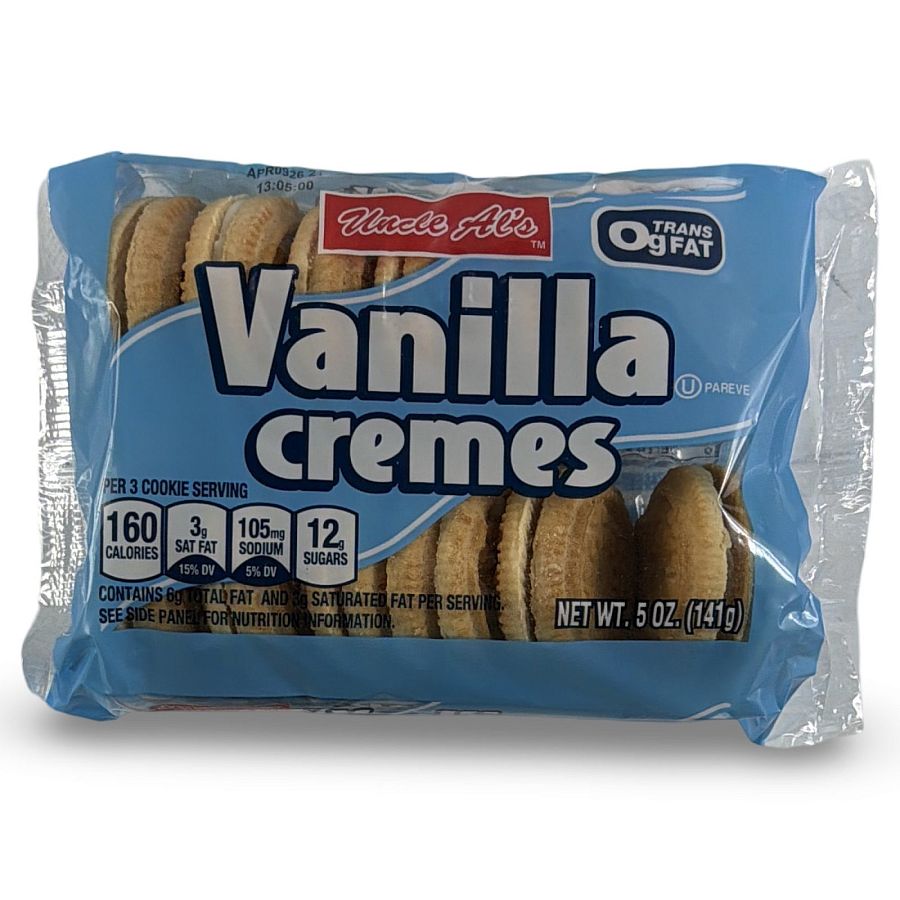 Uncle Al's & Bud's Best Cookies – Classic, Sandwich Creme & Stage Plank Varieties | 4 Packs, Flavor: Vanilla Sandwich Cremes - Specialty Snack by Bud's Best