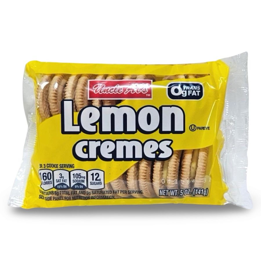 Uncle Al's Lemon Cremes Cookies, 5 Oz, 2 Packs - Specialty Snack by Uncle Al's