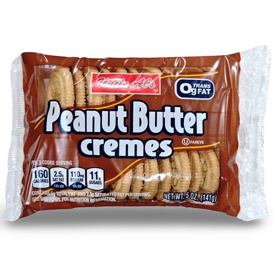 Uncle Al's Peanut Butter Cremes Cookies, 5 Oz, 2 Packs - Specialty Snack by Uncle Al's