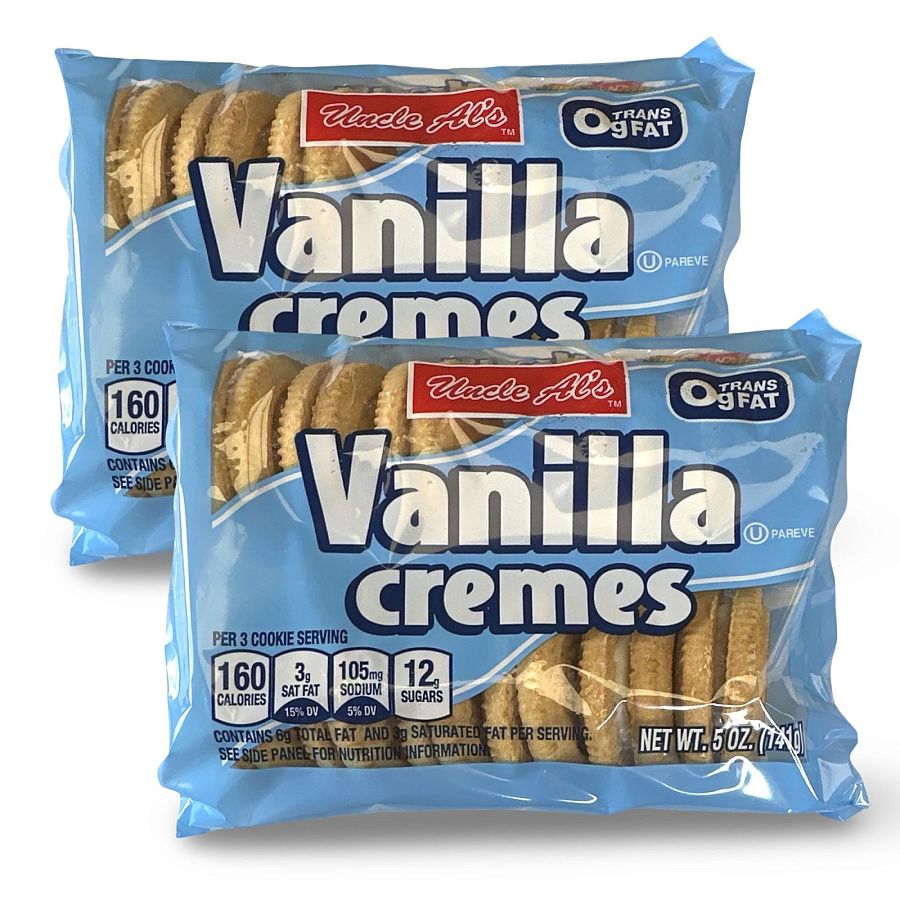 Uncle Al's Vanilla Cremes Cookies, 5 Oz, 2 Packs - Specialty Snack by Uncle Al's