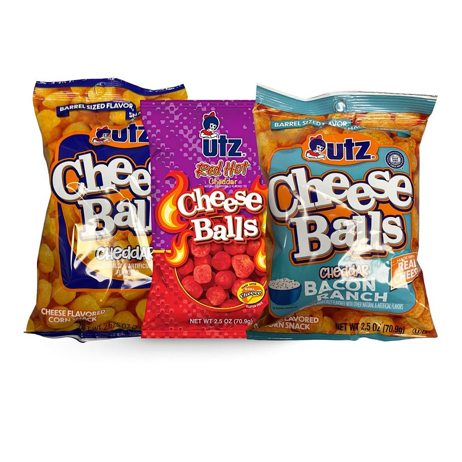 Utz Cheese Balls – 5 Pack Case | Choose Original Cheese, Hot or Bacon Ranch | Single Flavor Case - Specialty Snack by Utz