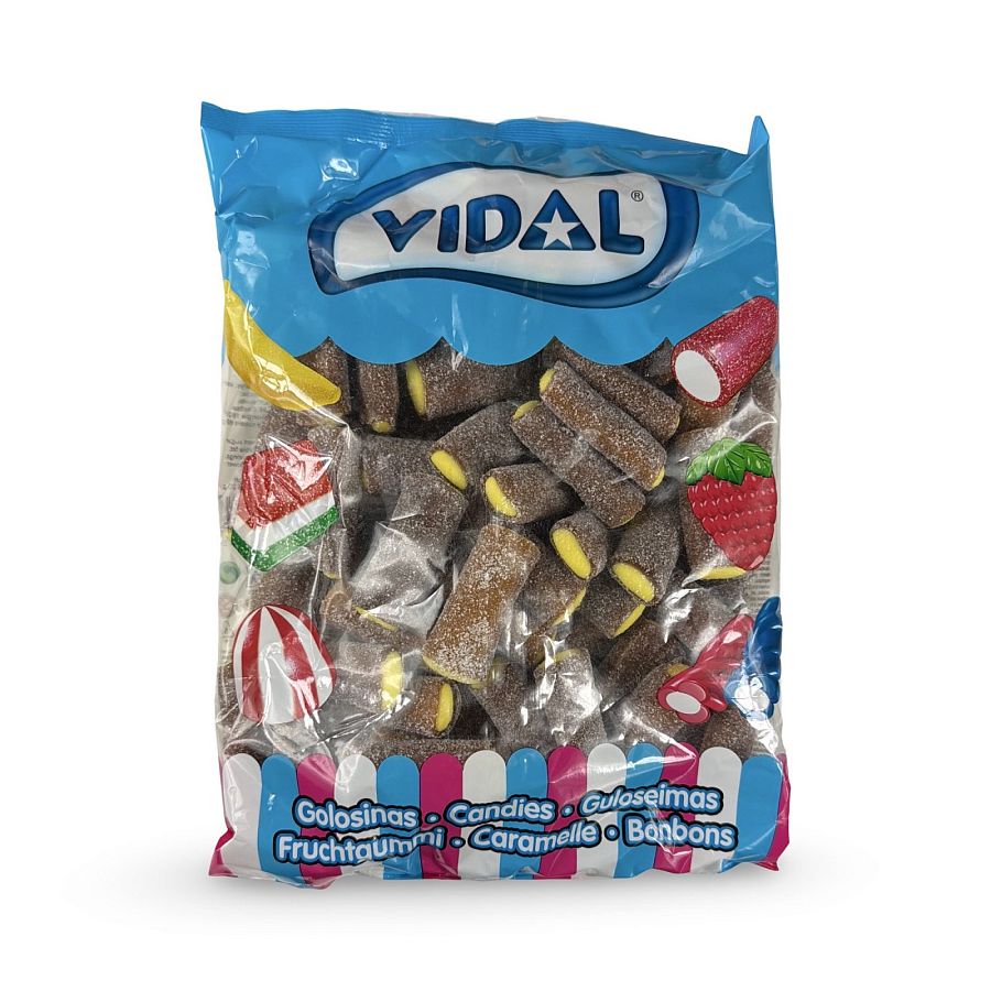 Vidal Imported 1 Kg Bags (2.2 Lbs) Swedish Scandinavian Candy | XL Sour Cola - Specialty Snack by Vidal