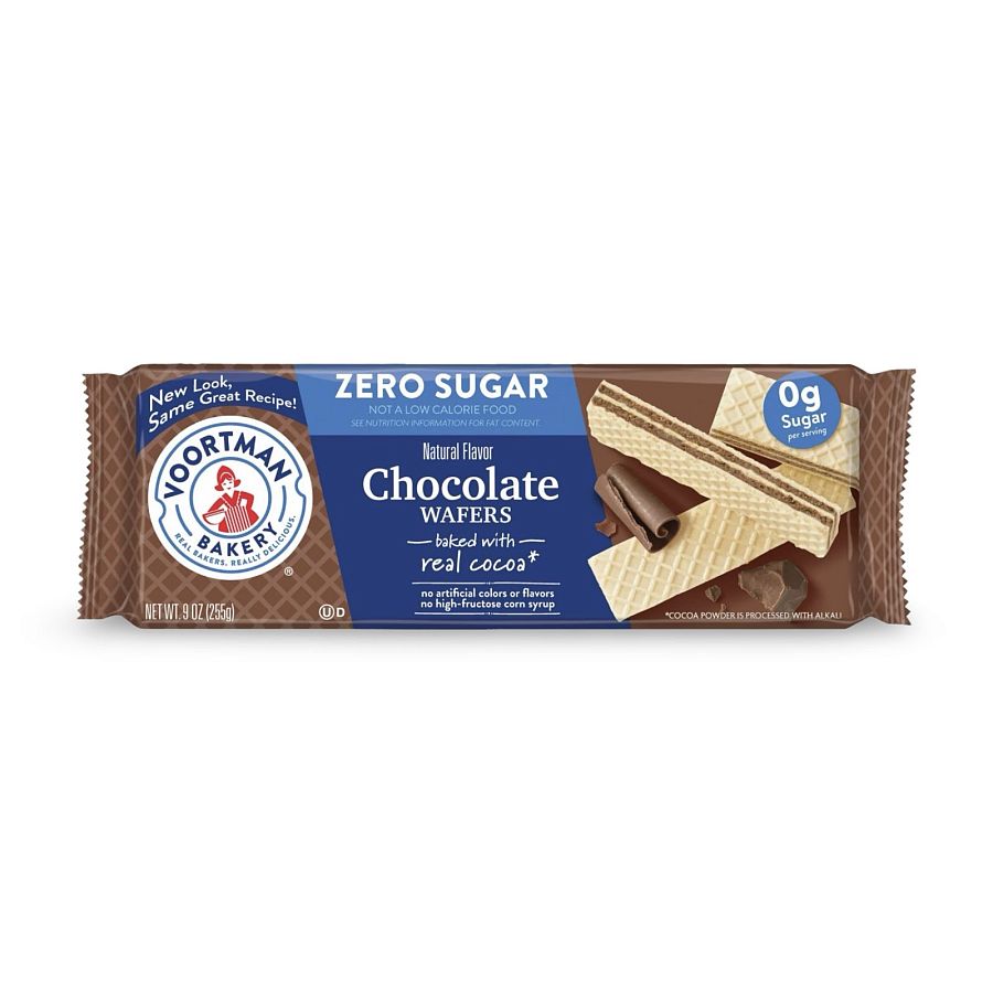 Voortman Sugar Free Wafers & Cookies – 3 Packs Per Order | Chocolate Wafers - Specialty Snack by Voortman